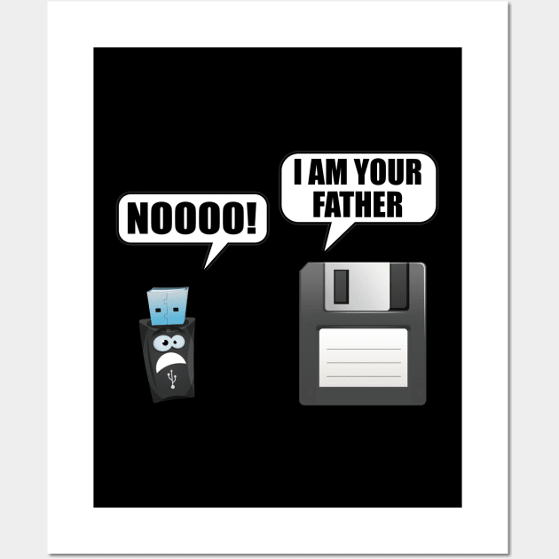 Floppy disk i am your father usb Wall Art by ZenCloak